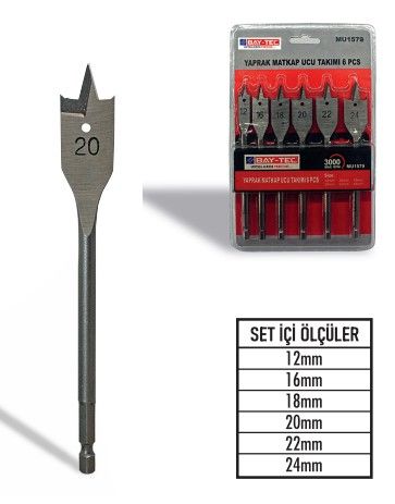 BAY-TEC YAPRAK MATKAP UCU TAKIMI 6 PCS 